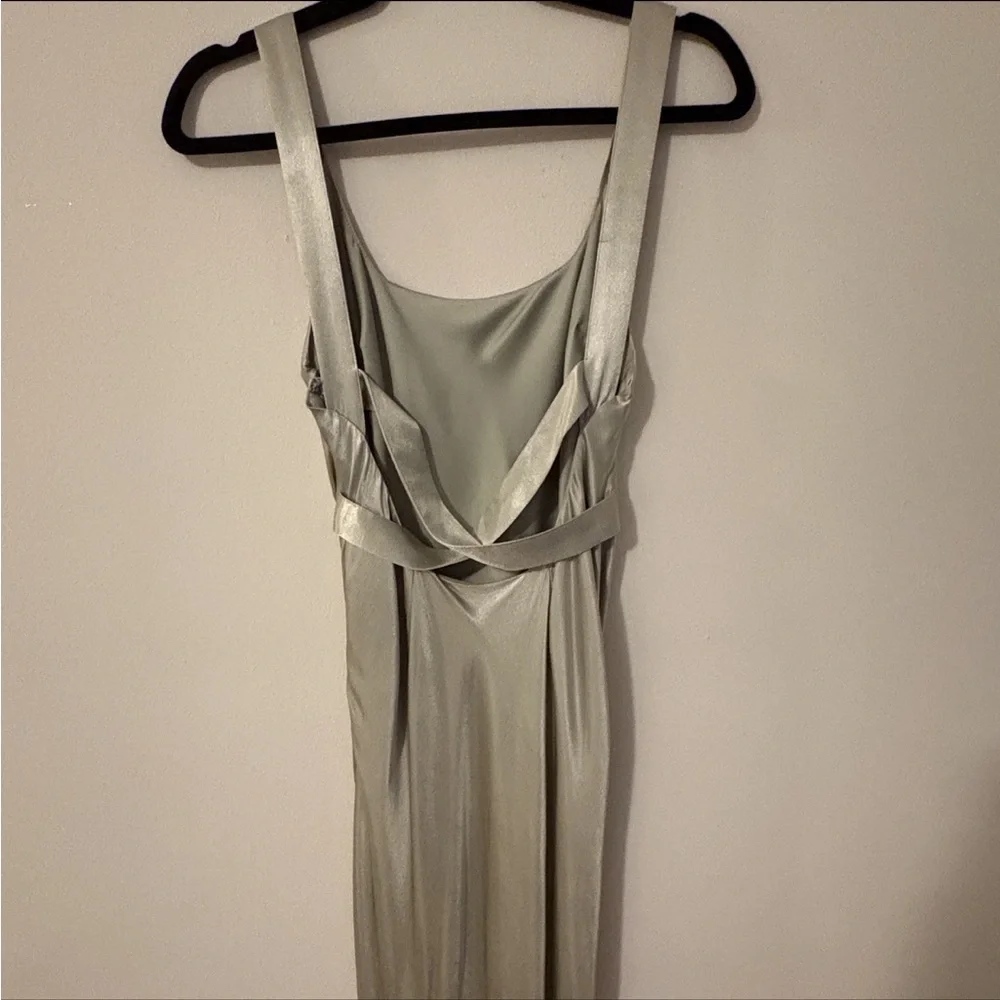 Meshki Ensley Satin Maxi Dress - Sage Green - Picture 5 of 7